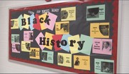 Bulletin Board at Marsteller Middle School for Black History Month