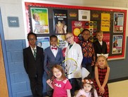 Students at Mountain View prepare to present on notable African Americans for Black History Month.