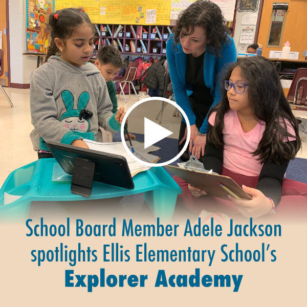 Adele Jackson visits Ellis Elementary - Video Board Brief