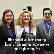 Virginia State Science Fair winners from PWCS