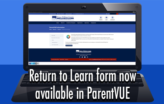 Return to Learn form now available in ParentVUE