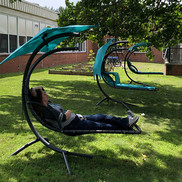 Hammocks at Parkside Middle School encourage rest