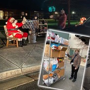 Rosa Parks Elementary School hosts contactless food collection and Santa visit
