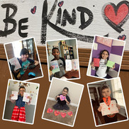 Students and staff at Rosa Parks Elementary School spread kindness through “Be Kind” signs and hand-made cards