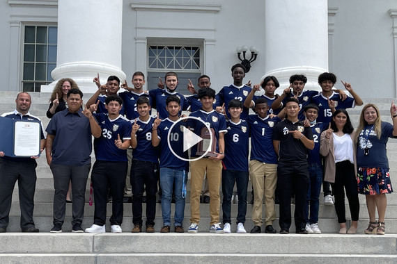 Hylton High School's boy soccer team honored at State Capitol 