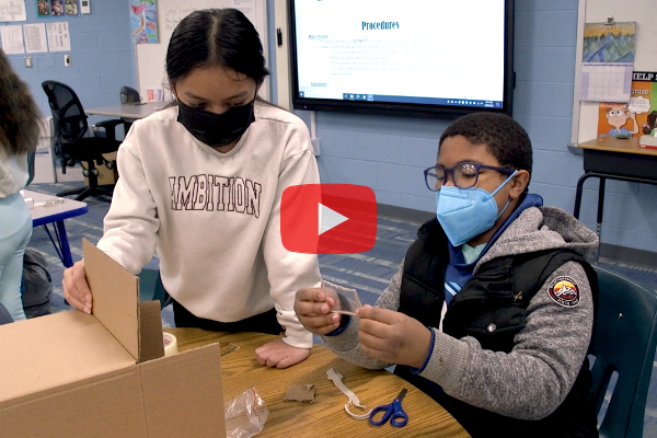 Penn Elementary School students design and build model eco-friendly houses