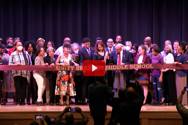 Renaming ceremony celebrates a new beginning for Unity Braxton Middle School