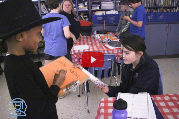 Fourth grade students at Ashland Elementary School whet their appetites for math at the Decimal Diner 