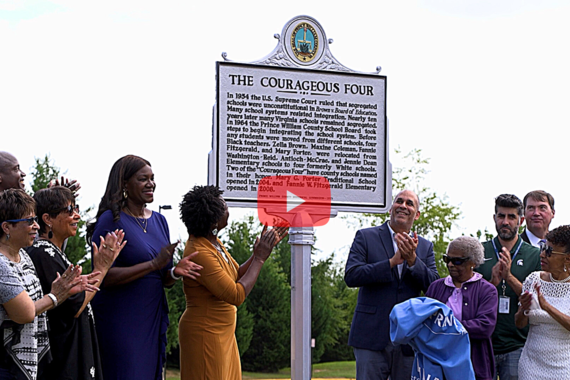 PWC Historical Society erects marker for teachers instrumental in desegregation in Prince William County Public Schools