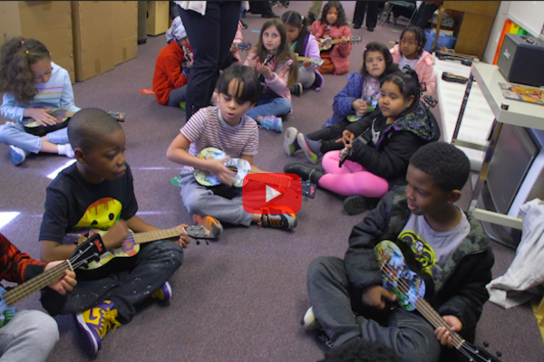The gift of music: Occoquan Elementary receives a donation of ukuleles for students