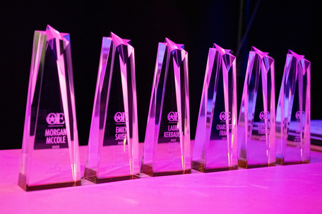 Outstanding Educators trophies from previous years