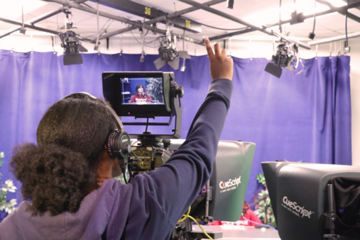 Students participate in TV Production CTE program at Hylton High School
