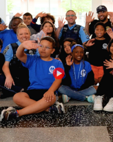 PWCS School Resource Officers with students