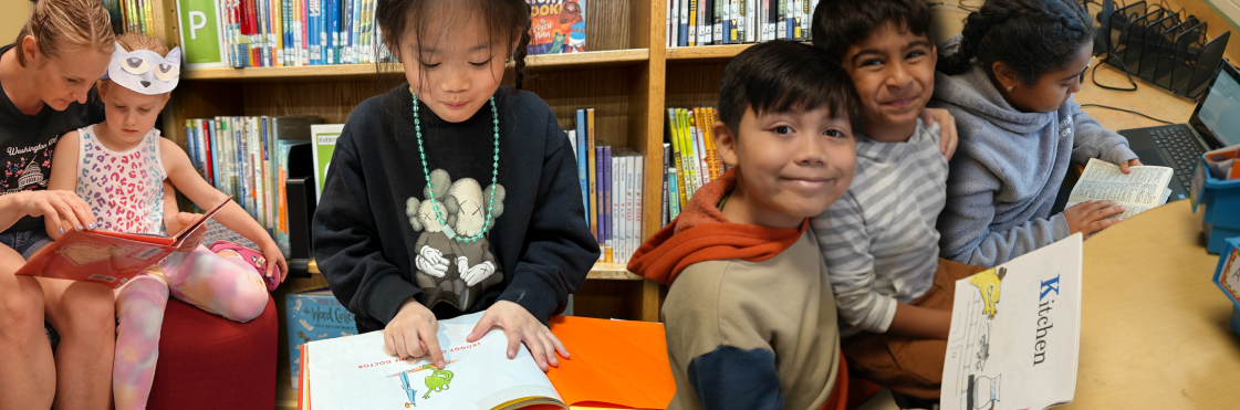 Photo of students reading 