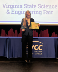 PWCS senior leads the way with grand prize award at Virginia State Science and Engineering Fair