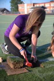 Brentsville District High School student working with the sensors