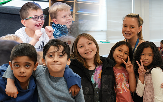 collage of smiling children
