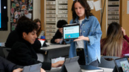 PWCS student and teacher using iPads