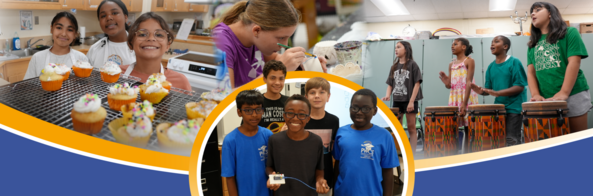 collage of students in summer camps- 