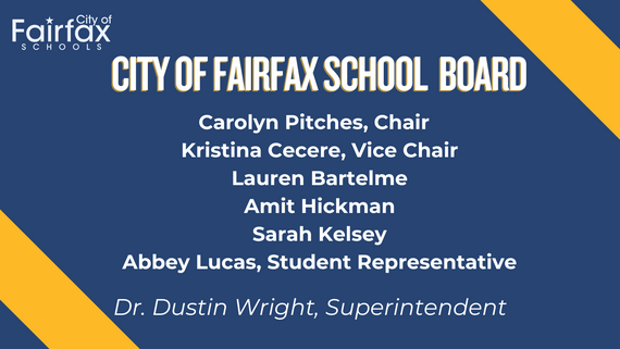 city of fairfax school board members and superintendent