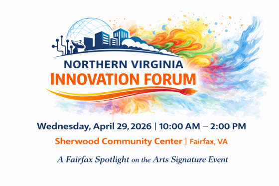 graphic with colorful lightbulb and Innovation Forum event and date, April 29 from 10 - 2 pm 