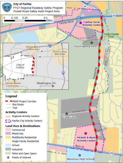 Pickett Road Safety Audit Project Area Map