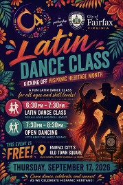 c4 dance class information with two people dancing in the background