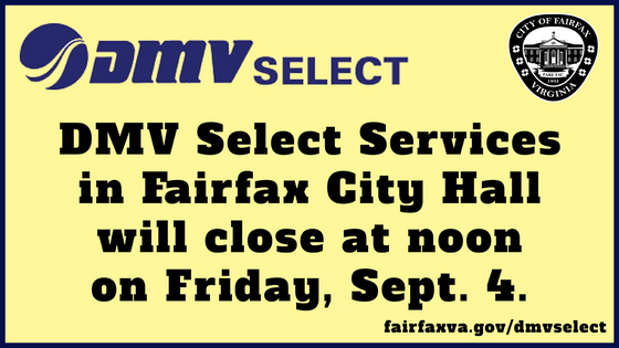 DMV Select Closing at Noon Sept. 4