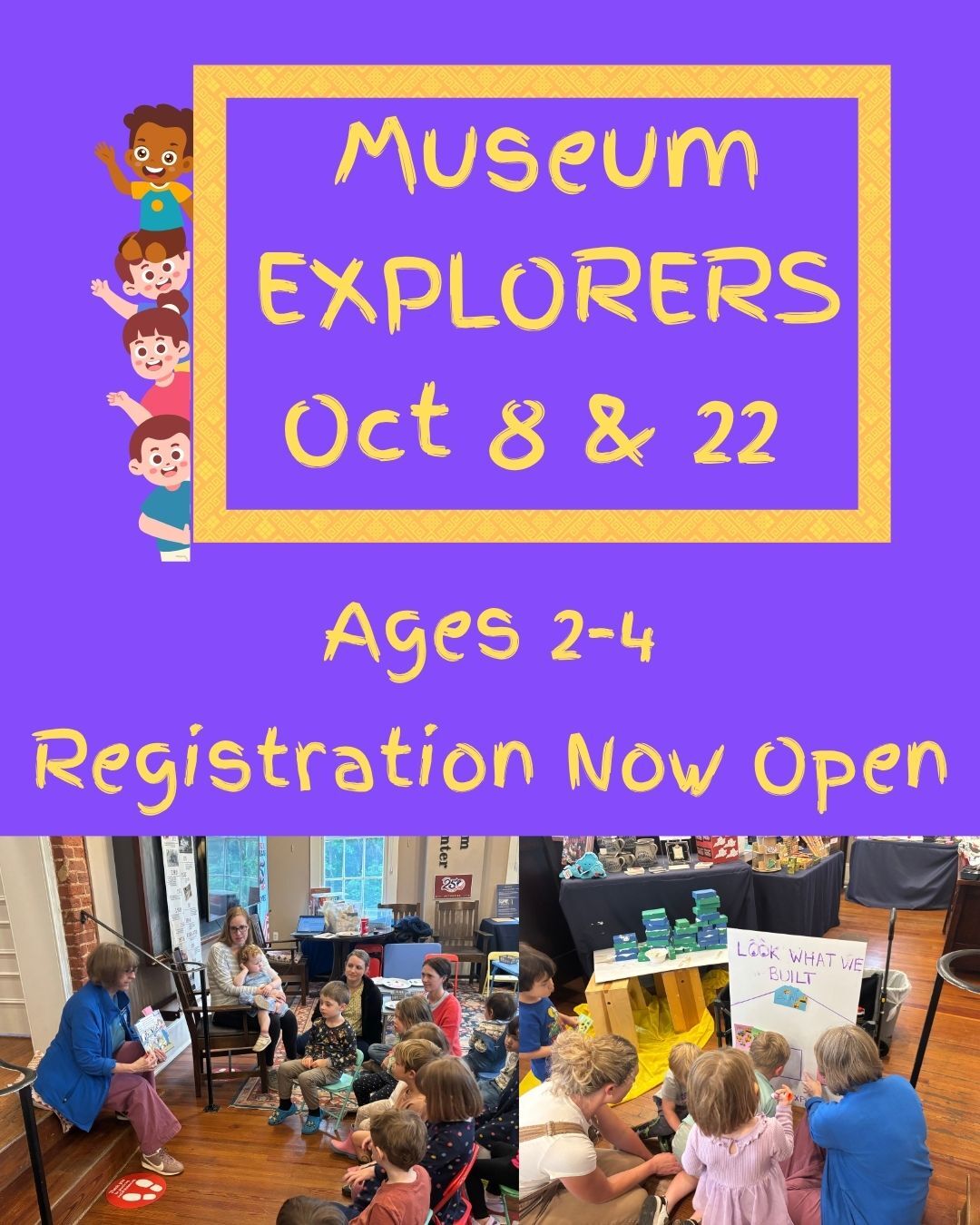 Museum Explorers Logo with Photos