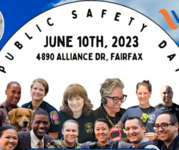 Graphic: Public Safety Day. June 10, 2023. 4890 Alliance Dr. Fairfax