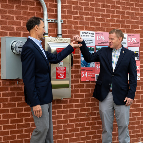 Solar installation at Woodlawn Fire Station