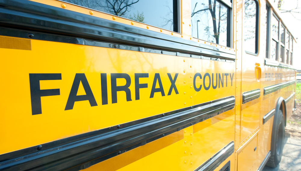 Image of side of Fairfax County school bus