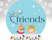 Friends of Fairfax County Animal Shelter winter-themed logo