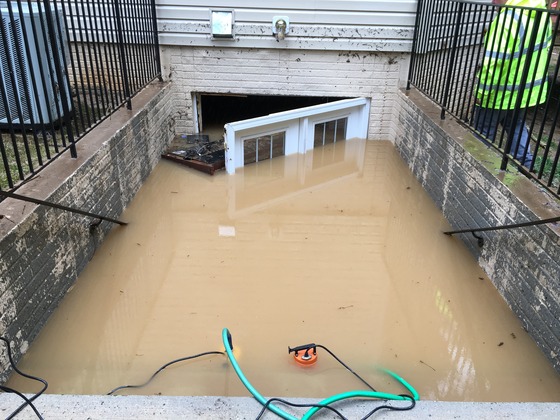 flooding of basement
