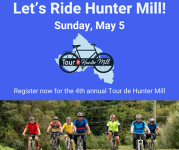 Let's Ride Hunter Mill. Sunday, May 5. Register now for the 4th annual Tour de Hunter Mill
