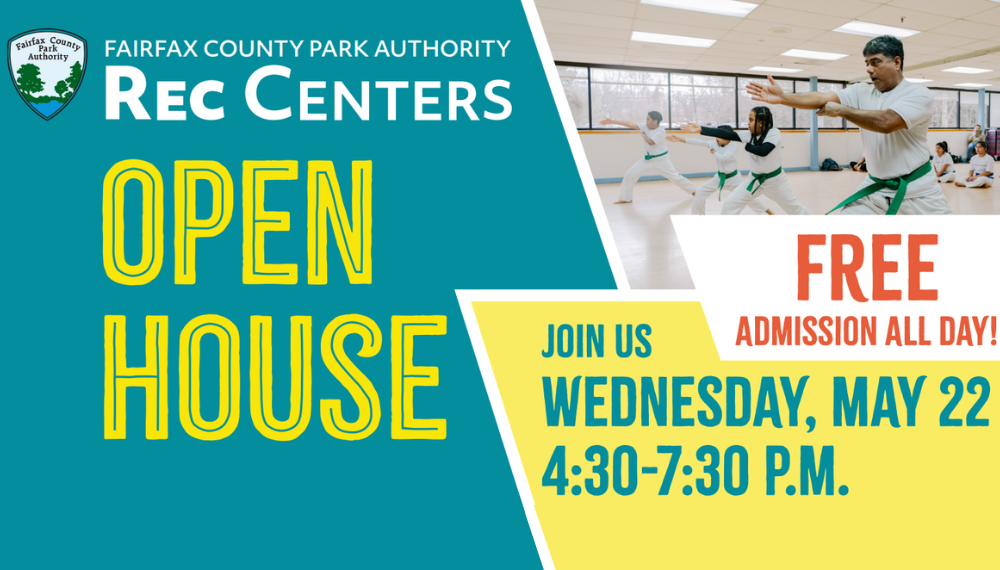 Rec Centers Open House. Join us Wednesday, May 22 4:30-7:30 p.m.