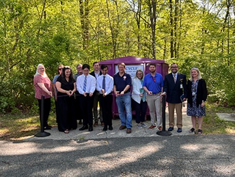 purple can club at clifton elementary opening ceremony