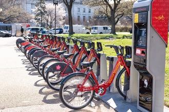 capital bikeshare bikes on dock