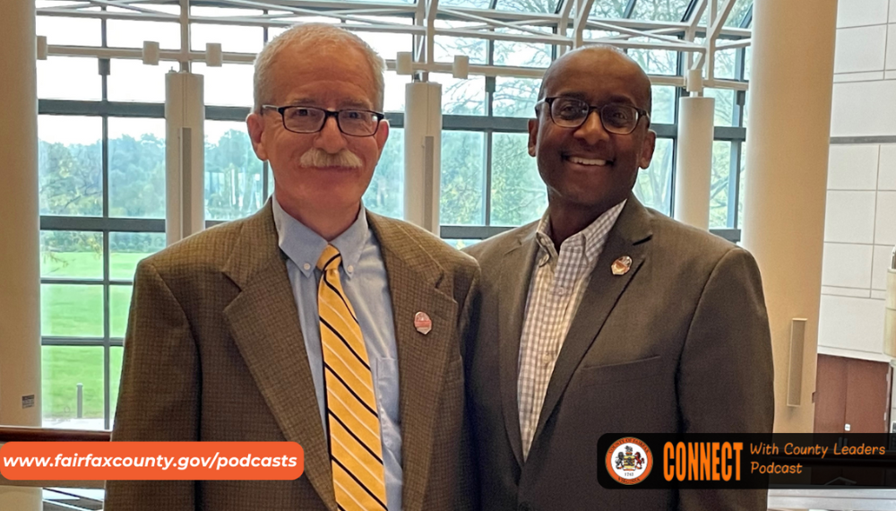 Image of Fairfax County Executive Bryan Hill with Eric Spicer, general registrar and director of elections for Fairfax County.
