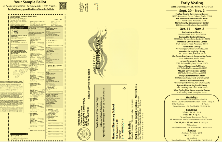 Sample ballot