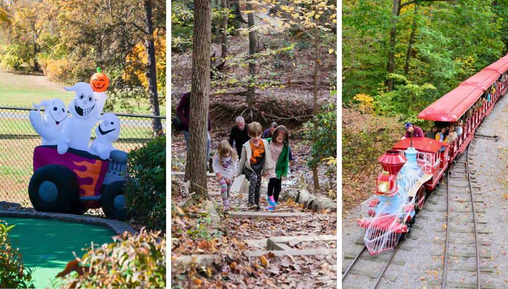 Image collage of Park Authority Halloween events.