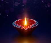 Image of a candle for Diwali.