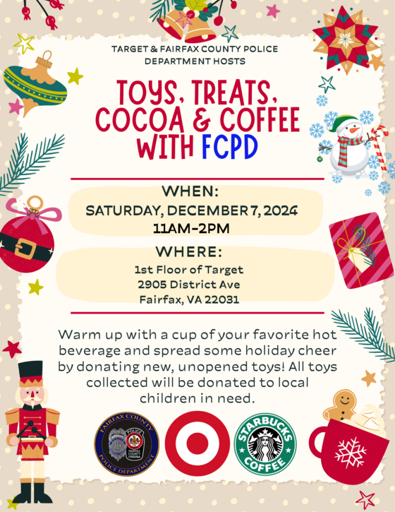 Toys, Treats, Cocoa and Coffee with FCPD