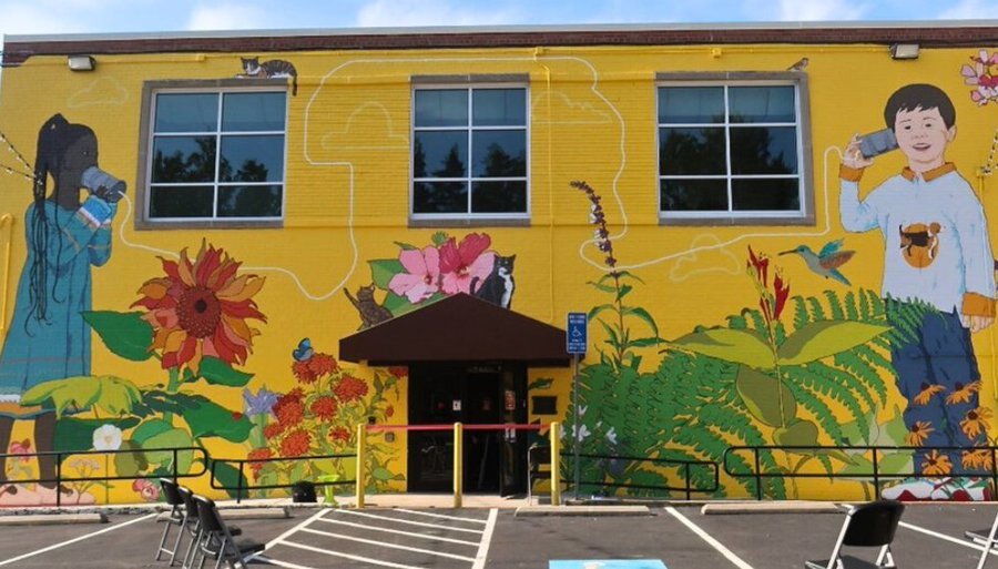 We unveiled the first “Paint It, Fairfax!” mural at the Eileen Garnett Civic Space