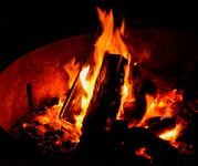 Image of a campfire. 