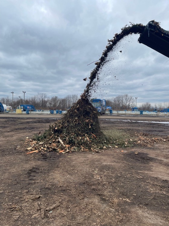 Holiday trees and brush are turned into free mulch for residents.