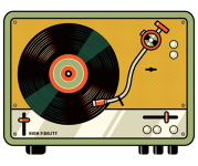 A graphic of a vintage radio.