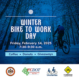 winter bike to work day promotion graphic