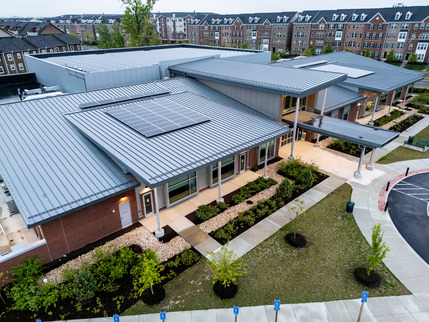 solar panels atop sully community center