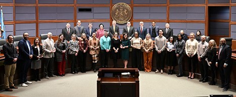photo of group in the board chambers